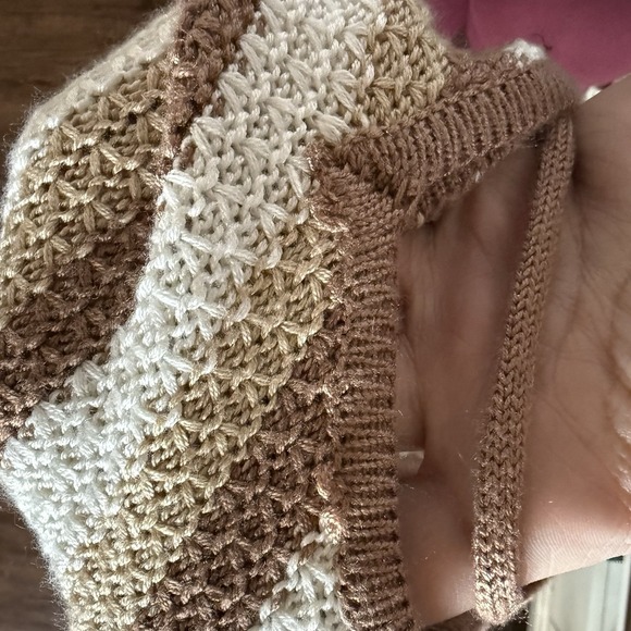 Madden NYC 3XL 2 Piece Set Striped Knit Ruffle Crop Top Mini Skirt Boho - Picture 7 of 7